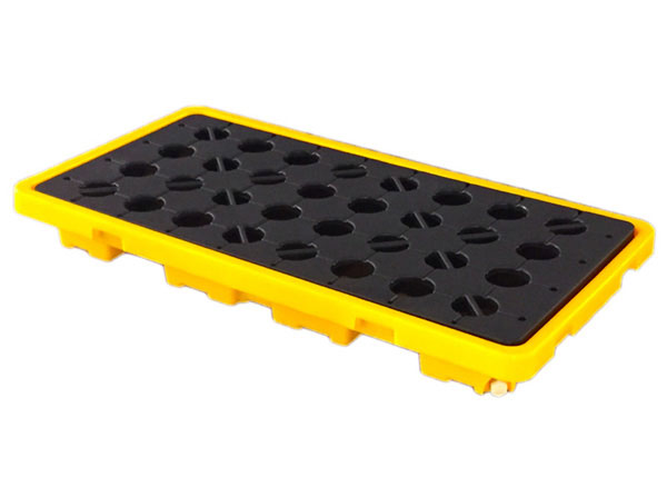 Pallet chống tràn cho 2 thùng phi, thành thấp
