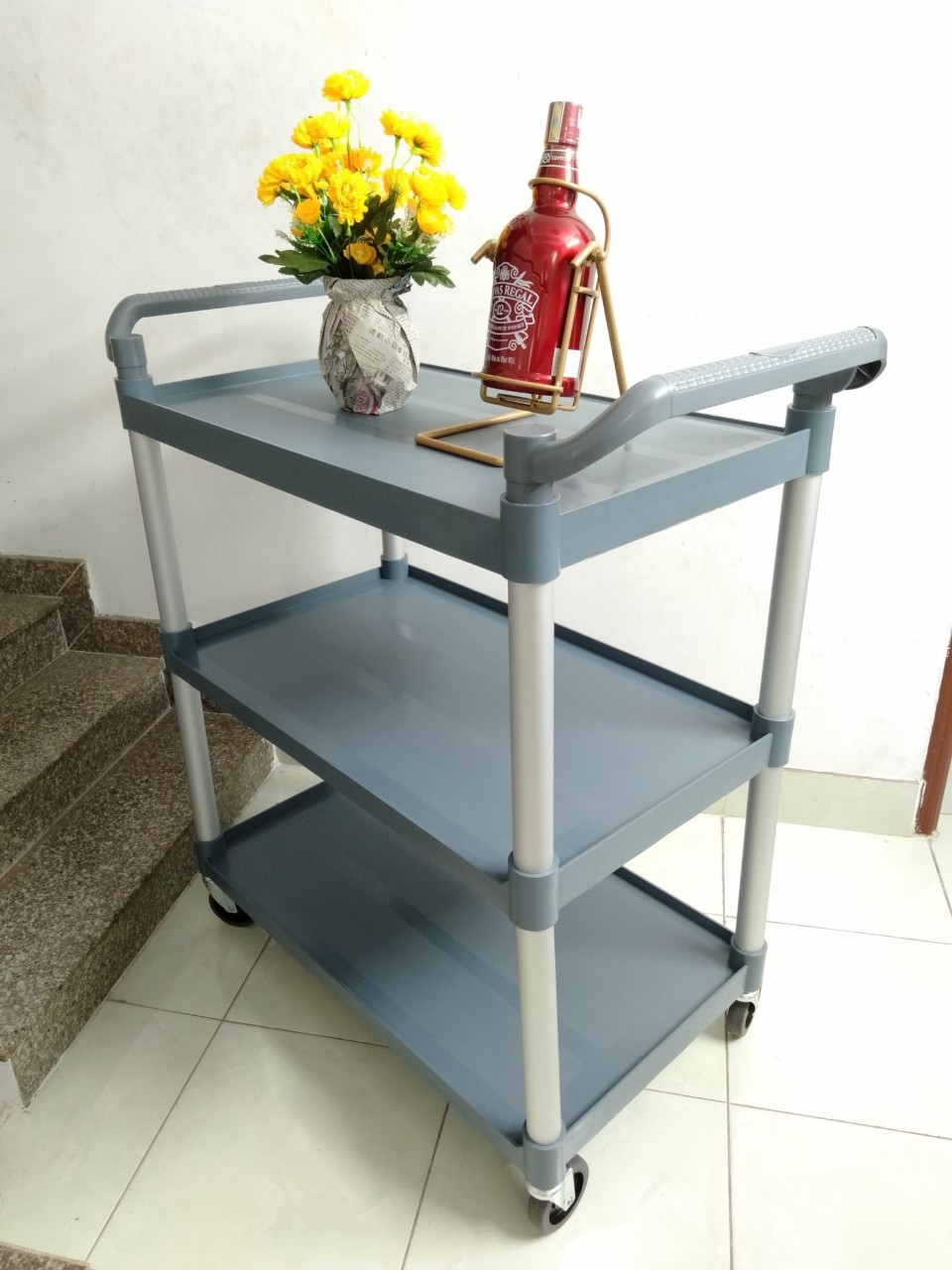 Xe đẩy thức ăn 3 tầng