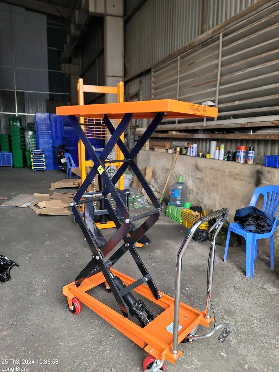 Xe nâng mặt bàn 350kg nâng cao 1500mm